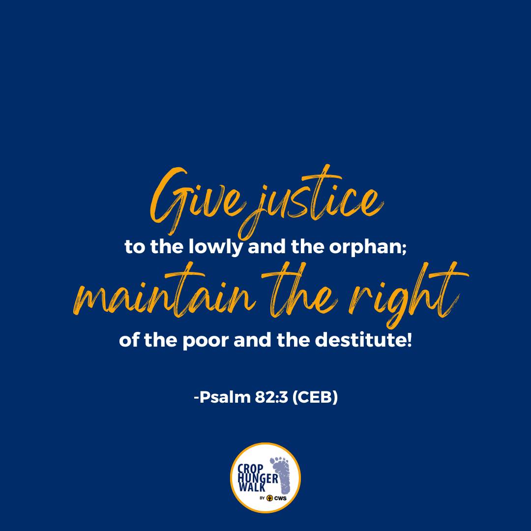 Give justice to the lowly and the orphan; maintain the right of the poor and the destitute! Psalm 82:3 (CEB)