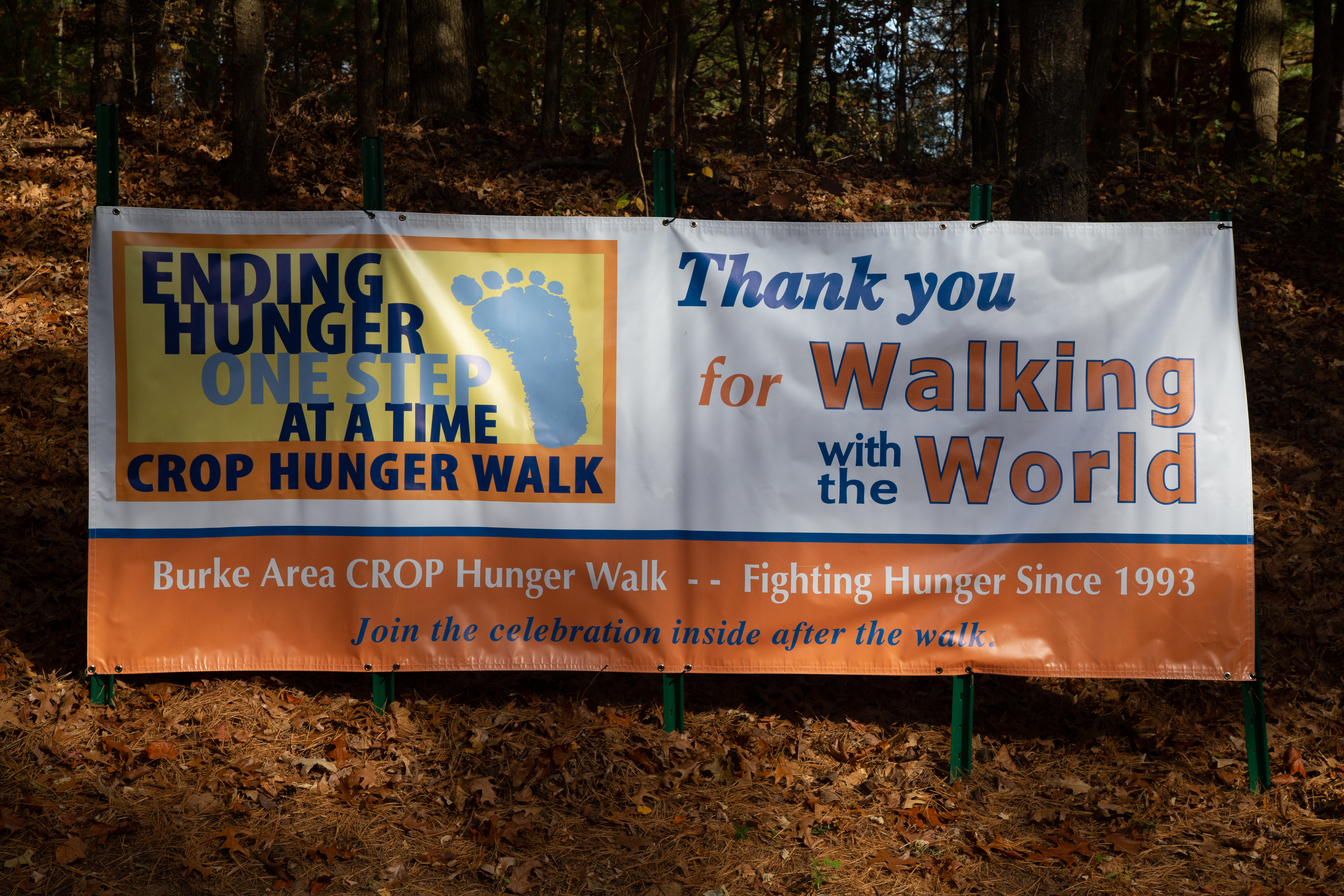 Ending Hunger One Step at a Time. Crop Hunger Walk. Thank you for Walking with the World. Burke Area CROP Hunger Walk - - Fighting Hunger since 1993. Join the celebration inside after the walk.